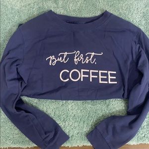 But First Coffee Purple Sweatshirt